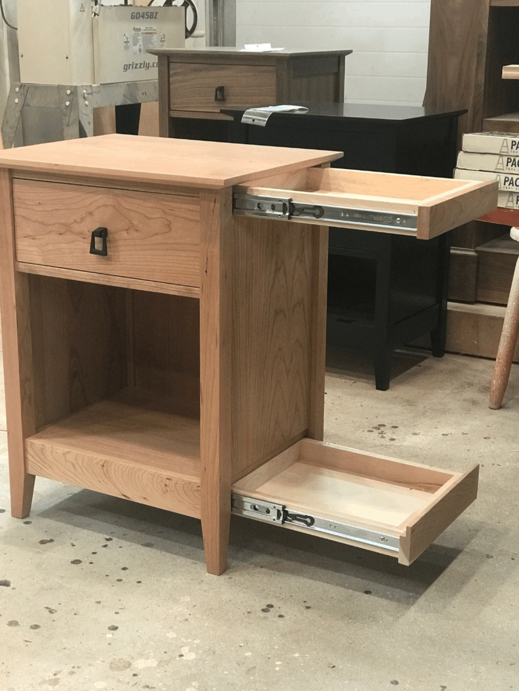 Hidden compartment bedside drawers