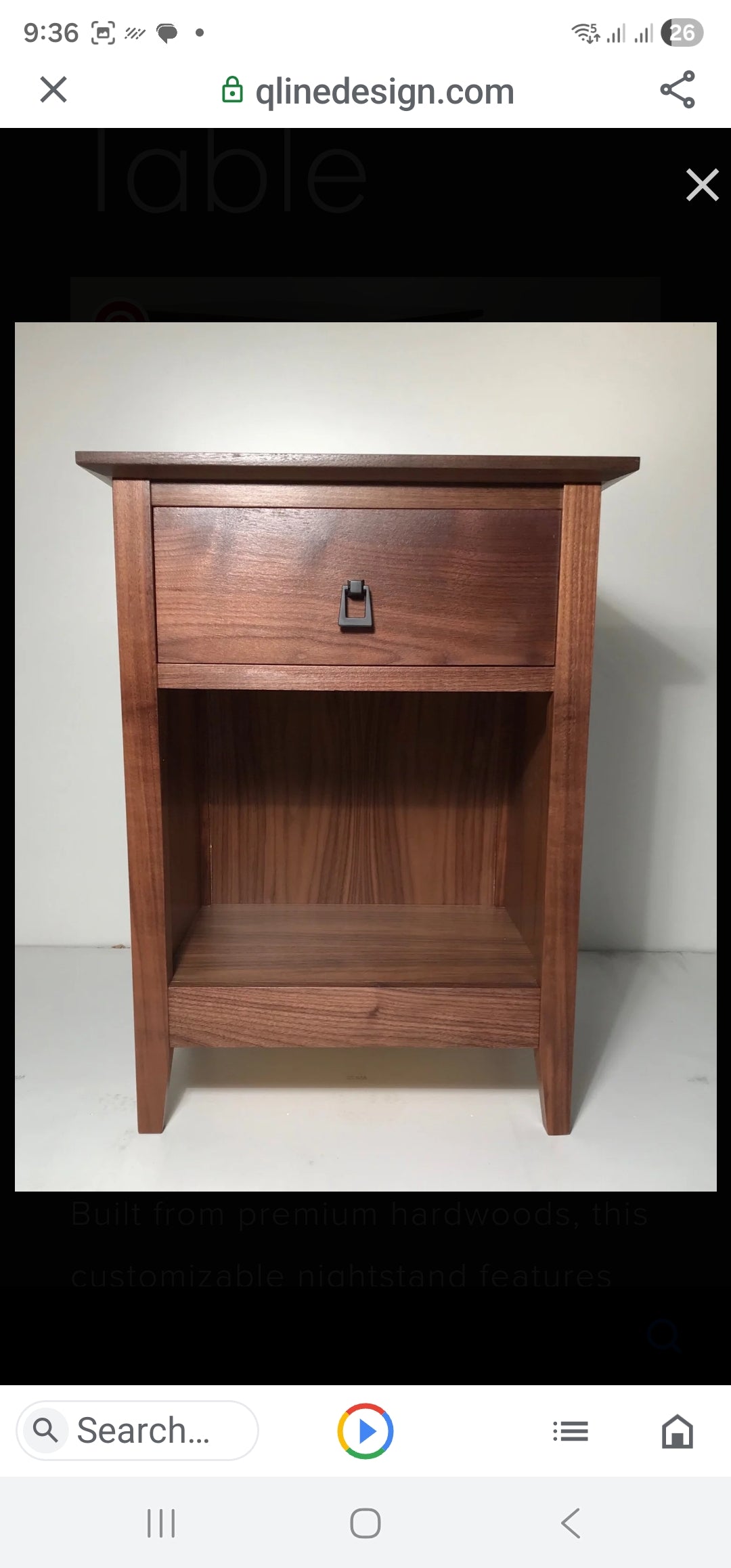 Hidden compartment bedside drawers
